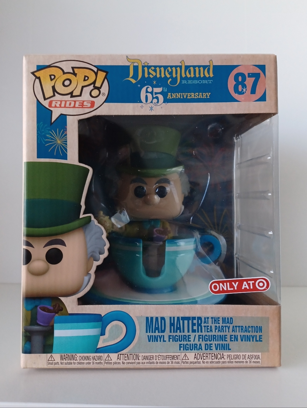 Disneyland 65th Mad Hatter At The Mad Tea Party Attraction 87 Vinyl Funko Pop
